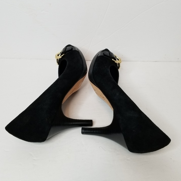 Cole Haan Suede peep toes heels - Picture 6 of 7